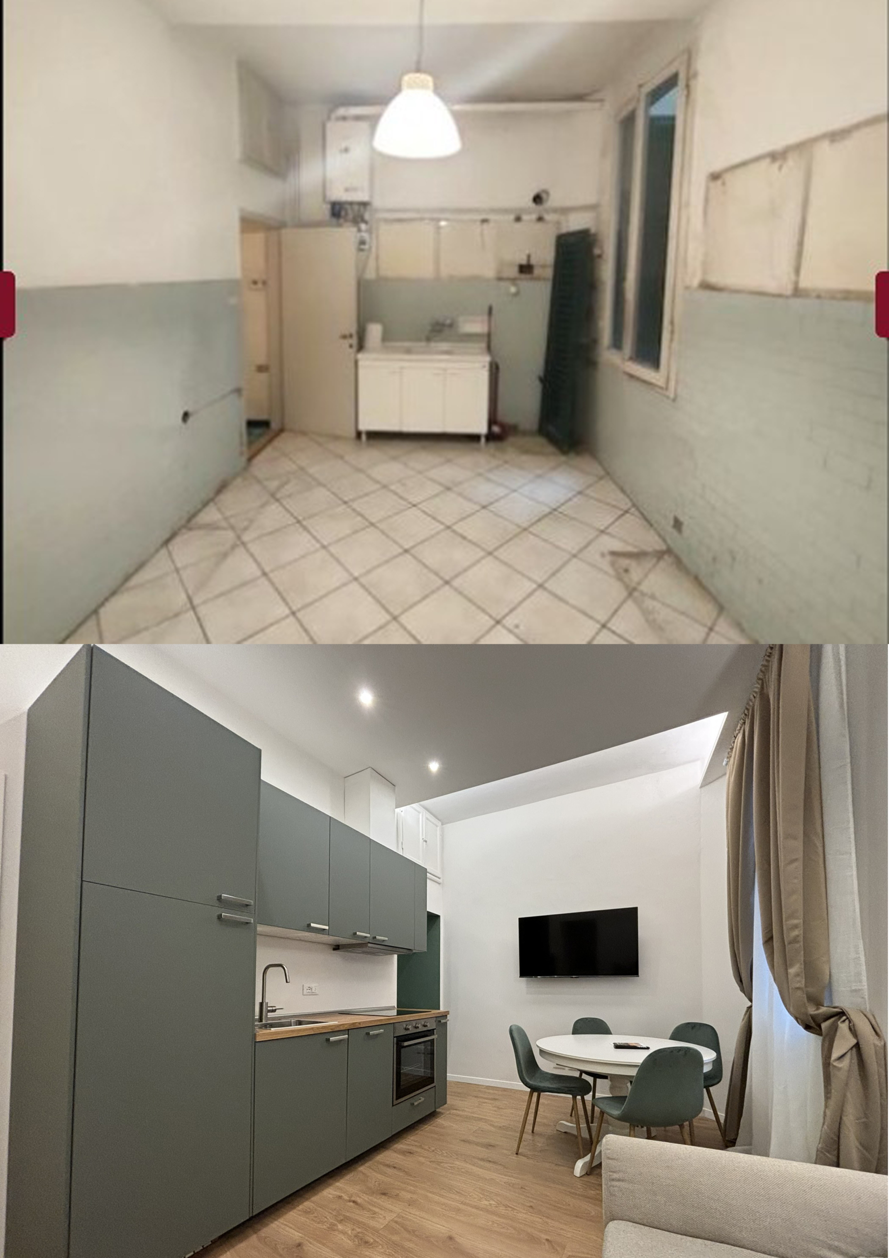 Prima e dopo Green Ghibellina - Cucina